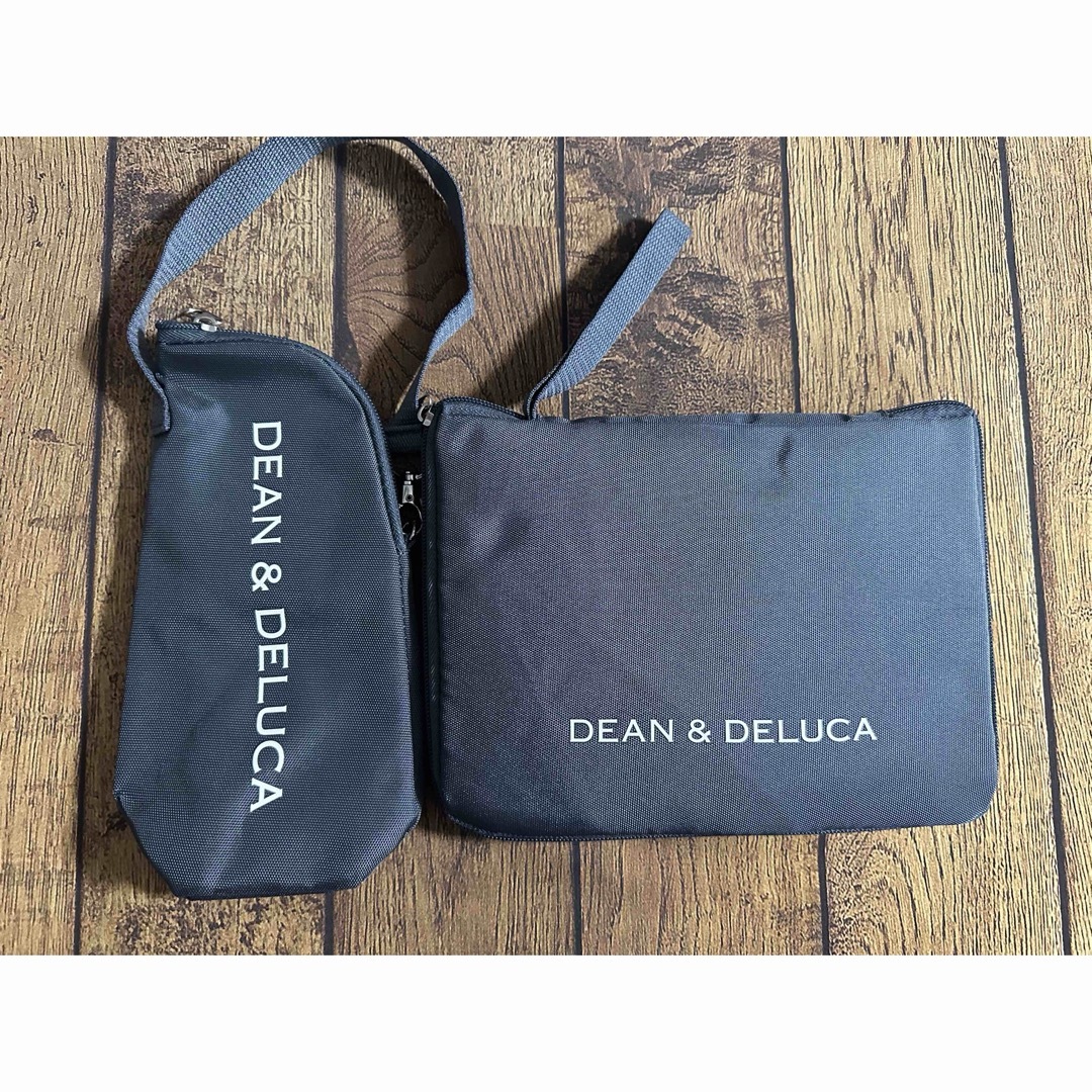 DEAN & DELUCA(ディーンアンドデルーカ)のDEAN&DELUCA  レジカゴ買物バッグ+保冷ボトルケース　グレー　GLOW レディースのバッグ(エコバッグ)の商品写真