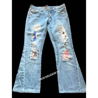 トゥルーレリジョン(True Religion)のTRUE RELIGION ダメージデニム リメイク　ジーンズ　29(デニム/ジーンズ)