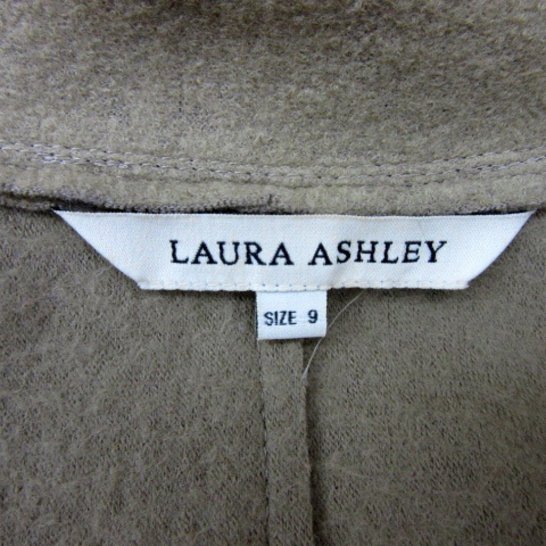 LAURA ASHLEY(ローラアシュレイ)のローラアシュレイ ステンカラージャケット ミドル丈 無地 ウール 9 ベージュ レディースのジャケット/アウター(その他)の商品写真