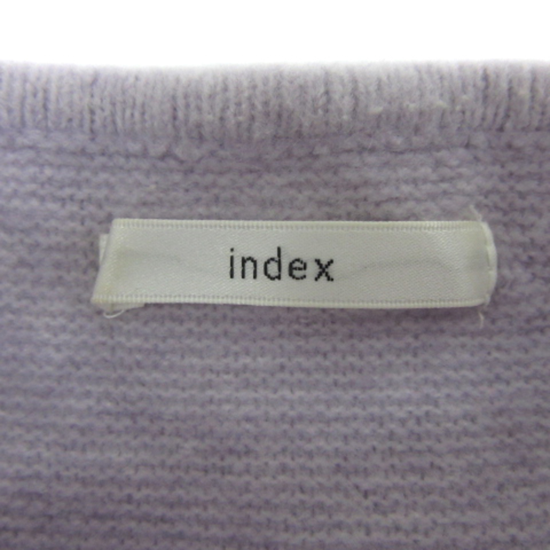 INDEX(インデックス)のインデックス ニット カットソー 長袖 ボートネック 無地 M ラベンダー レディースのトップス(ニット/セーター)の商品写真