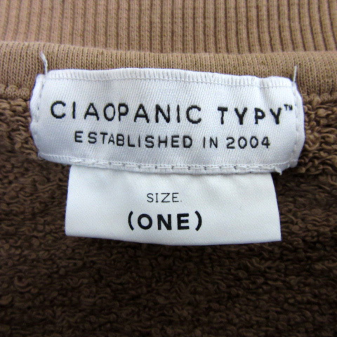 CIAOPANIC TYPY(チャオパニックティピー)のチャオパニック ティピー トレーナー スウェット プリント ライトブラウン 赤 レディースのトップス(トレーナー/スウェット)の商品写真