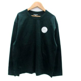 グローバルワーク(GLOBAL WORK)のグローバルワーク Tシャツ カットソー クルーネック プリント M モスグリーン(Tシャツ/カットソー(七分/長袖))