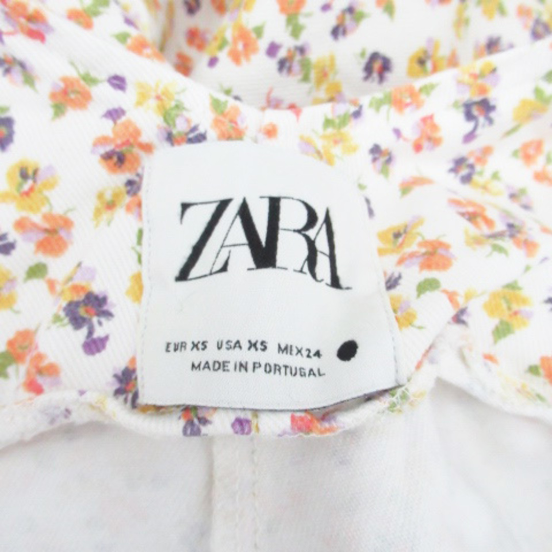 ZARA(ザラ)のザラ オーバーオール サロペット ワイドパンツ XS マルチカラー オフホワイト レディースのパンツ(サロペット/オーバーオール)の商品写真