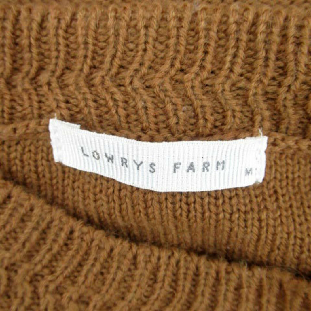 LOWRYS FARM(ローリーズファーム)のローリーズファーム ニット セーター クルーネック フリンジ ウール混 M 茶色 レディースのトップス(ニット/セーター)の商品写真
