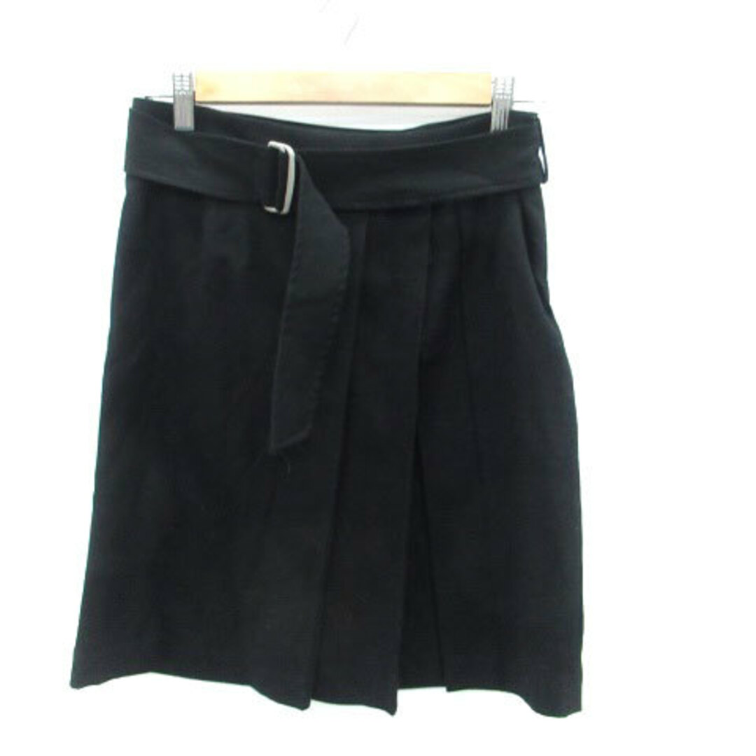BOSCH(ボッシュ)のボッシュ フレアスカート ひざ丈 ベルト付き ウール 38 黒 ブラック レディースのスカート(ひざ丈スカート)の商品写真