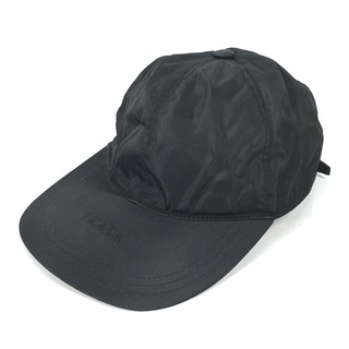 プラダ(PRADA)のプラダ PRADA ロゴ 帽子 キャップ帽 ベースボール キャップ ナイロン ブラック(キャップ)