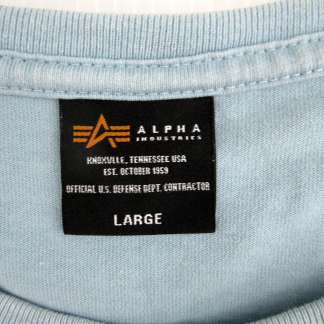 alpha(アルファ)のアルファ ALPHA Tシャツ カットソー ラウンドネック L ライトブルー メンズのトップス(Tシャツ/カットソー(半袖/袖なし))の商品写真