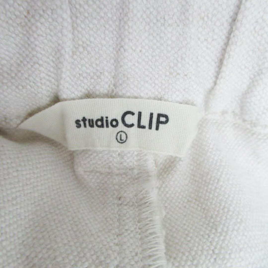 STUDIO CLIP(スタディオクリップ)のスタディオクリップ テーパードパンツ イージー リネン混 L オフホワイト レディースのパンツ(その他)の商品写真