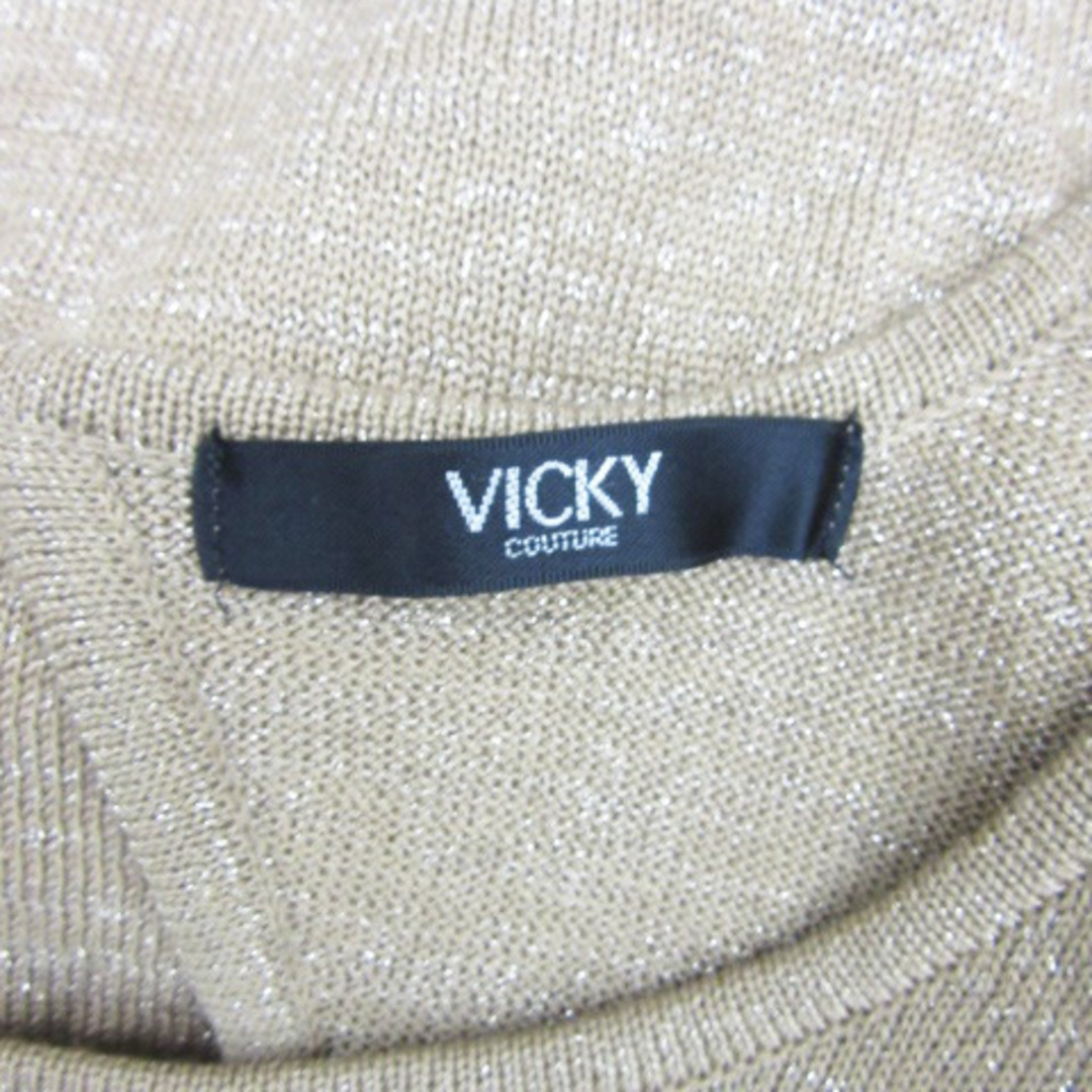 VICKY(ビッキー)のビッキー VICKY ニット カットソー ノースリーブ Uネック 2 ベージュ レディースのトップス(ニット/セーター)の商品写真