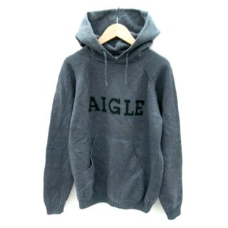 エーグル(AIGLE)のエーグル AIGLE ニットパーカー プルオーバー ロゴ ウール XS グレー(パーカー)