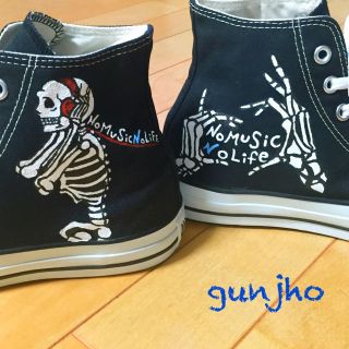 コンバース(CONVERSE)の手描き。コンバースハイカットスニーカー(スニーカー)