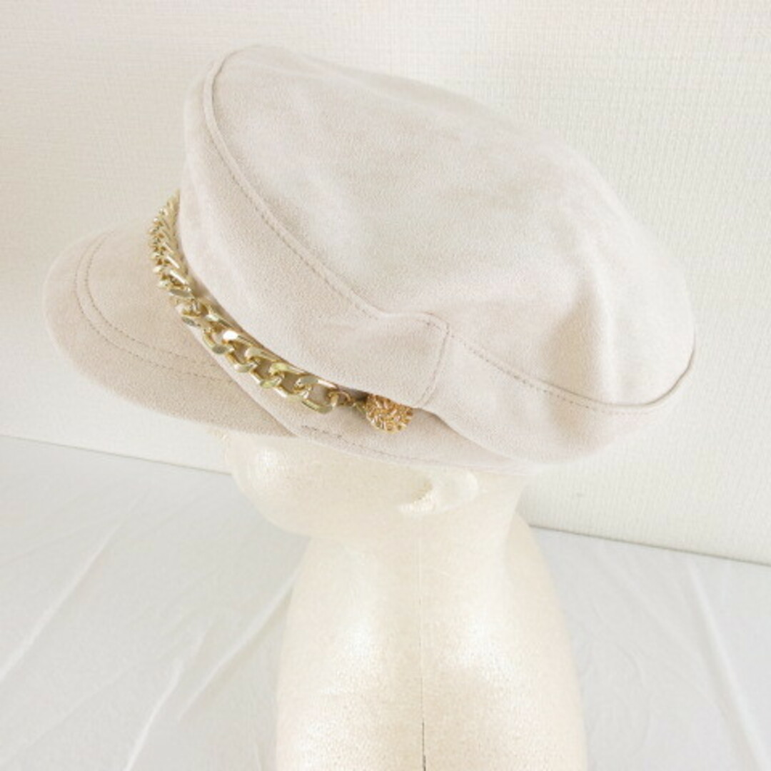 rienda(リエンダ)のリエンダ rienda チェーンポイントキャスケット 帽子 アイボリー F レディースの帽子(キャスケット)の商品写真