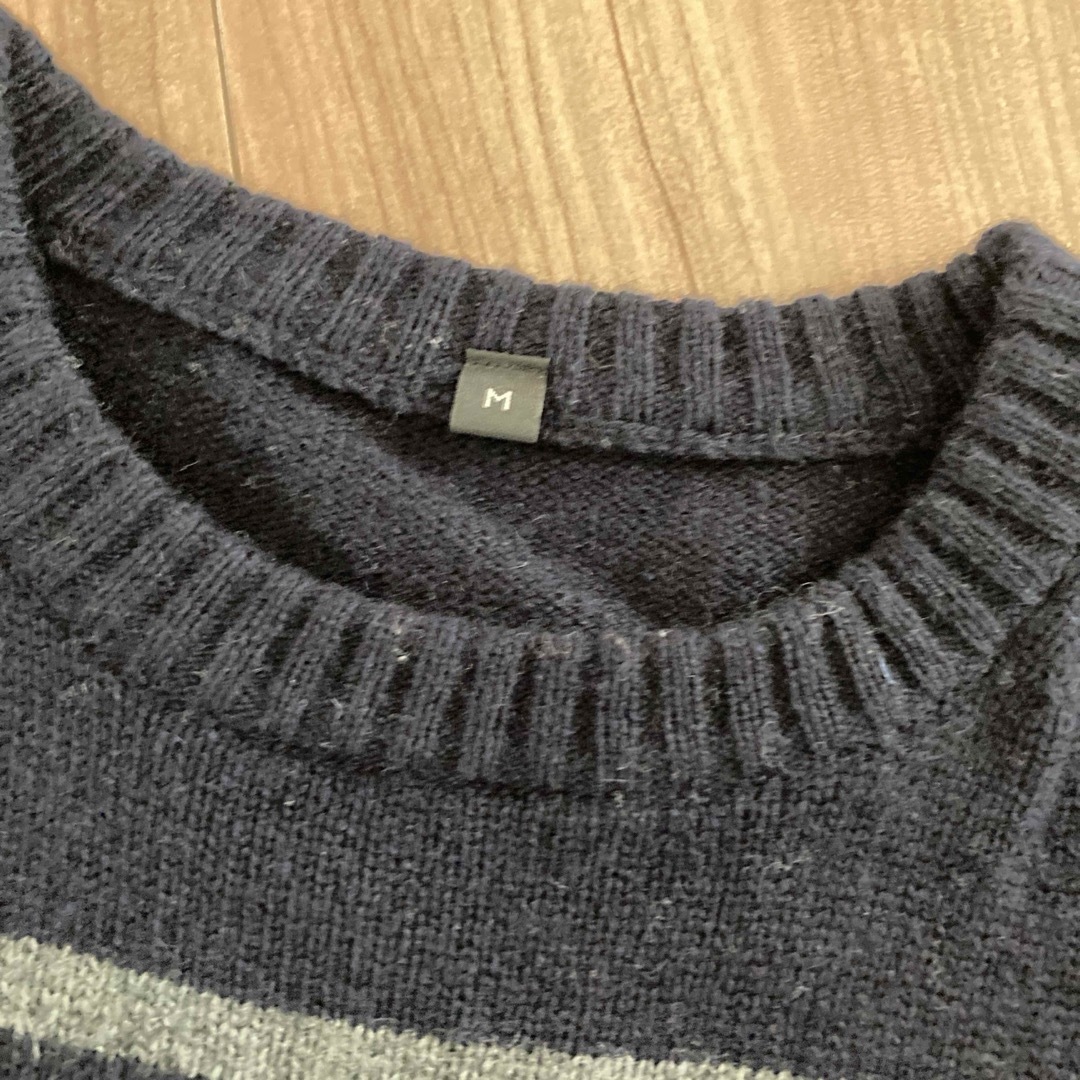 MUJI (無印良品)(ムジルシリョウヒン)の無印良品　ウールボーダーセーター メンズのトップス(ニット/セーター)の商品写真