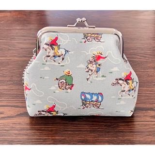 キャスキッドソン(Cath Kidston)のキャスキッドソン がま口財布 カウボーイ グレー コットンダック(財布)