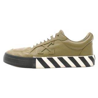 オフホワイト(OFF-WHITE)のOFF-WHITE オフホワイト Vulc Sneaker Army Green OMIA085F22LEA002 アロー レザーローカットスニーカー シューズ カーキ(スニーカー)