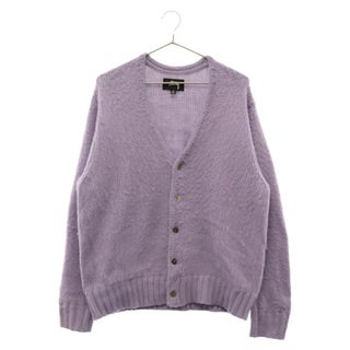 ステューシー(STUSSY)のSTUSSY ステューシー Shaggy Cardigan シャギーニットカーディガン パープル(カーディガン)