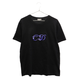 ディオール(Dior)のDIOR ディオール KENNY SCHARF ロゴ刺繍半袖Tシャツ ブラック 193J697A0677(Tシャツ/カットソー(半袖/袖なし))