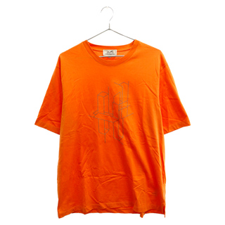 エルメス(Hermes)のHERMES エルメス H3D エンブロイダリー 半袖Tシャツ オレンジ(Tシャツ/カットソー(半袖/袖なし))