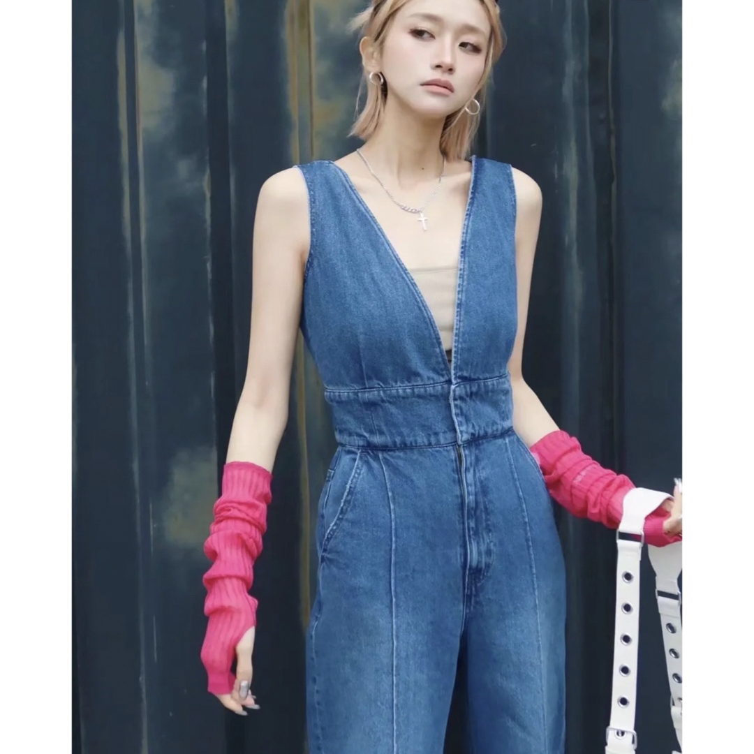 moussy(マウジー)のmoussy マウジー　デニム　オールインワン　サロペット　オーバーオール　1 レディースのパンツ(サロペット/オーバーオール)の商品写真