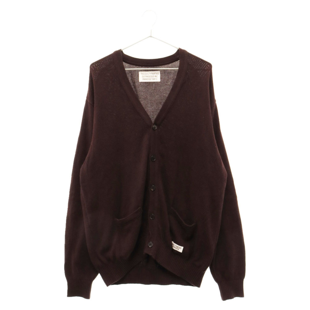 WACKO MARIA(ワコマリア)のWACKO MARIA ワコマリア Cotton Cardigan レーヨン混 コットンカーディガン ブラウン メンズのトップス(カーディガン)の商品写真