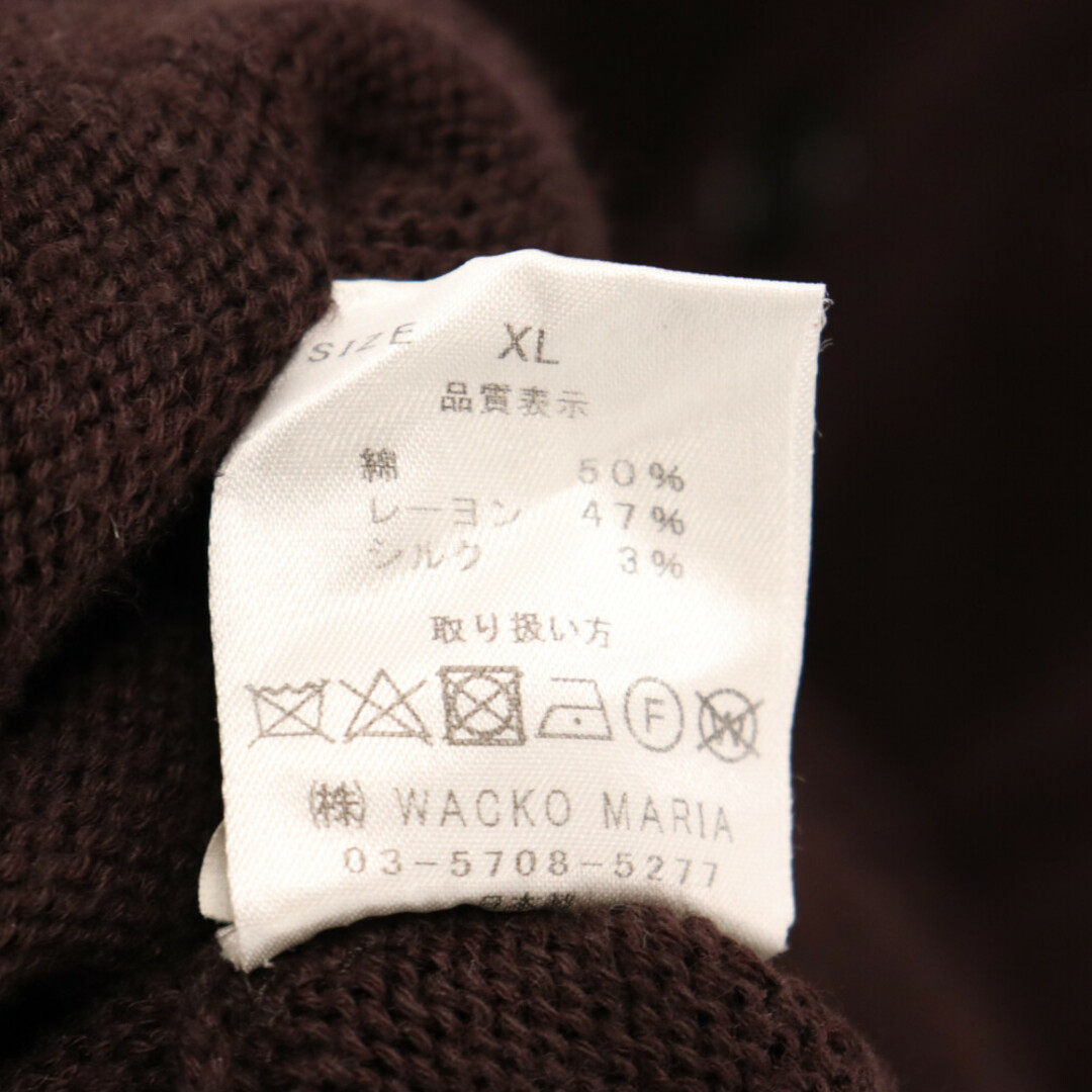 WACKO MARIA(ワコマリア)のWACKO MARIA ワコマリア Cotton Cardigan レーヨン混 コットンカーディガン ブラウン メンズのトップス(カーディガン)の商品写真