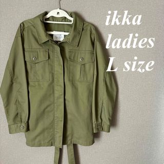 イッカ(ikka)のikka アウター　春コート　ジャケット　レディースL size(スプリングコート)