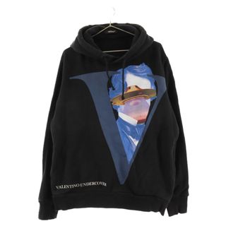 アンダーカバー(UNDERCOVER)のUNDERCOVER アンダーカバー 19AW×VALENTINO VU Face Hoodie ヴァレンティノ グラフィックプリント プルオーバーパーカー ブラック UCX4806-3(パーカー)