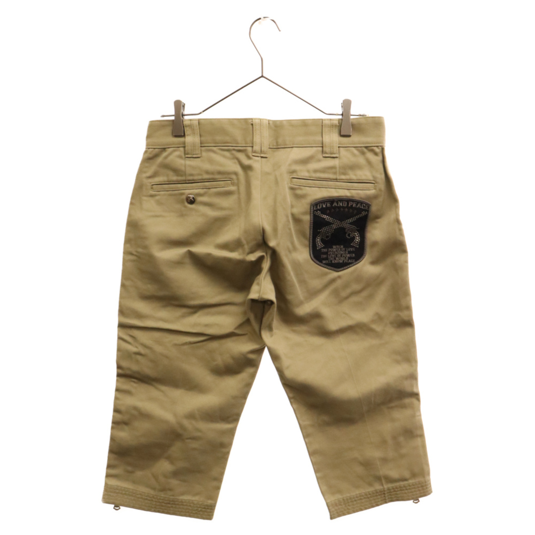 roar(ロアー)のroar ロアー ×Dickies ディッキーズ クロスガンスタッズワッペン付き 7分丈 クロップド ハーフパンツ ベージュ 10SRP‐14 メンズのパンツ(その他)の商品写真