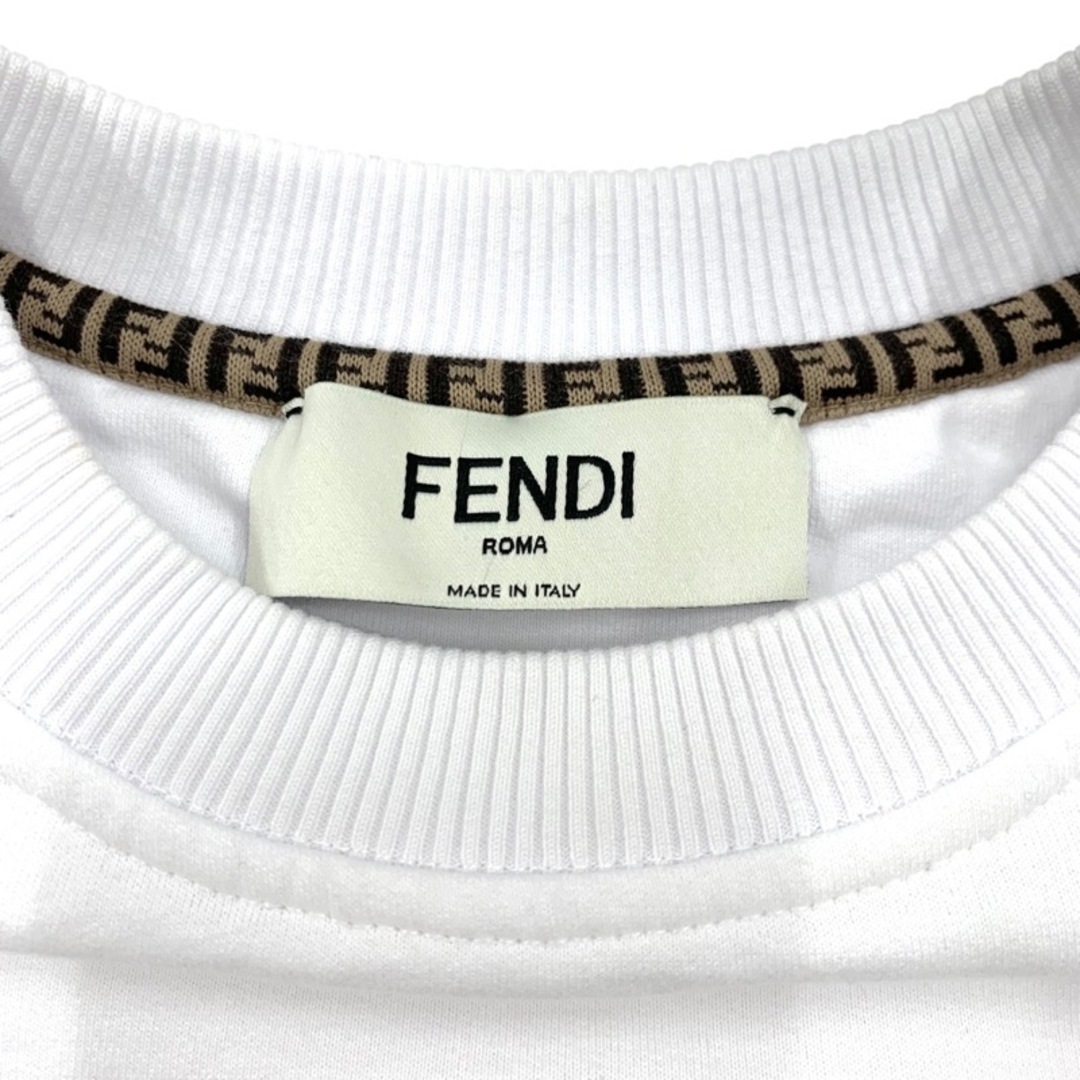 FENDI - フェンディ FENDI トップス コットン ホワイト ブラック FENDI - フェンディ FENDI トップス コットン ホワイト ブラック