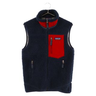 パタゴニア(patagonia)のPATAGONIA パタゴニア 17AW Classic Retro-X クラシック レトロX ボアフリース ベスト ネイビー/レッド STY23048(ベスト)