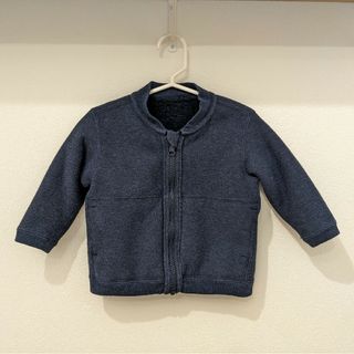 ムジルシリョウヒン(MUJI (無印良品))の無印良品　ベビー　ブルゾン　リバーシブル　ネイビー　80ｃｍ(ジャケット/コート)