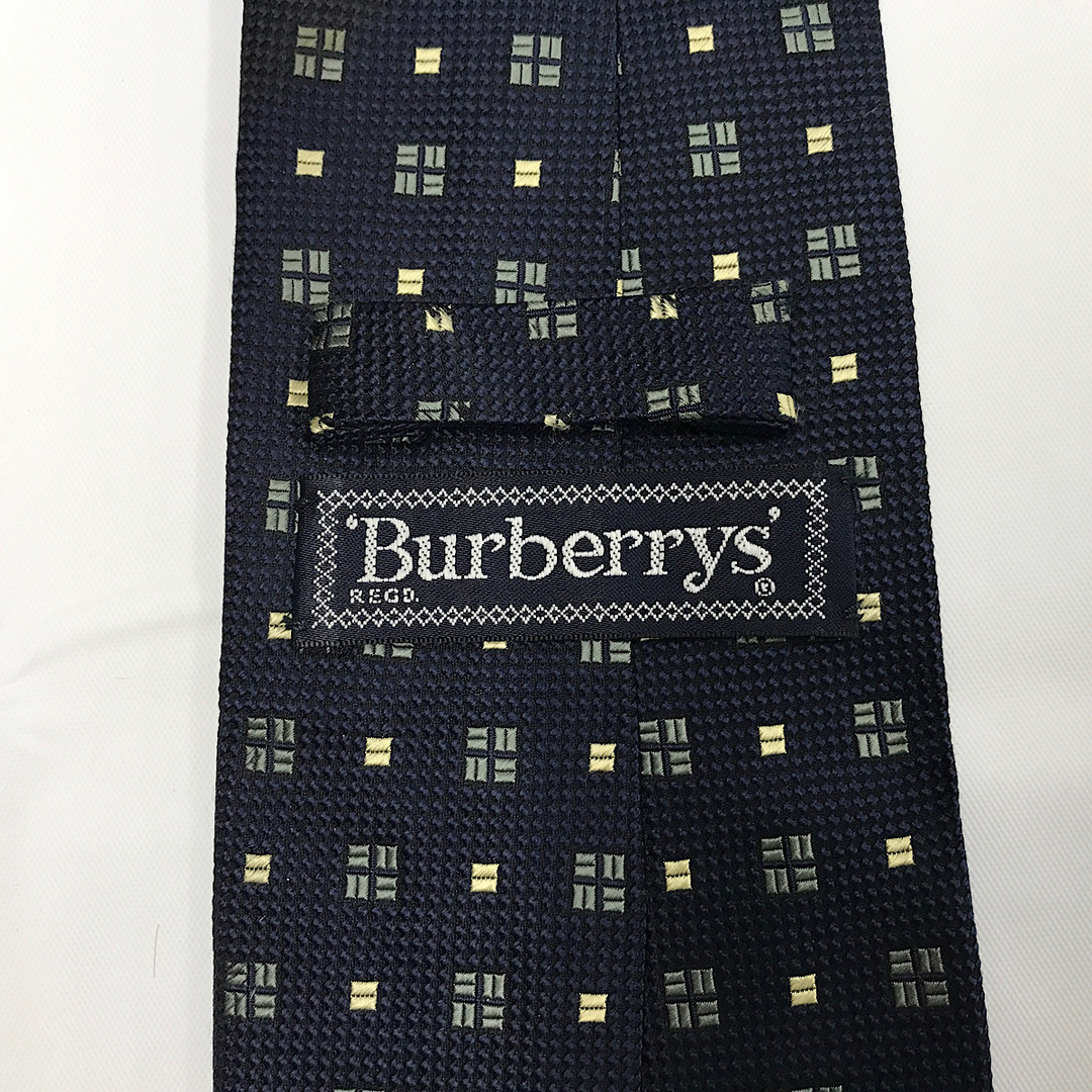 BURBERRY(バーバリー)の『USED』 BURBERRY バーバリー BBJ-02 ネクタイ 綿100% ネイビー系【中古】 メンズのファッション小物(ネクタイ)の商品写真