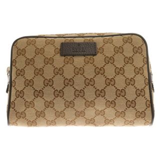 グッチ(Gucci)のGUCCI グッチ GGキャンバス ウエストポーチ ボディバッグ ベージュ 449174(ウエストポーチ)