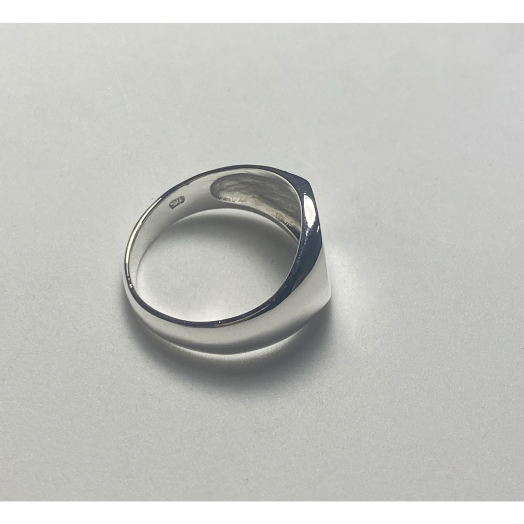 シグネットリングメンズアクセサリーシルバー925銀14号　ペア指輪オーバルF5C メンズのアクセサリー(リング(指輪))の商品写真