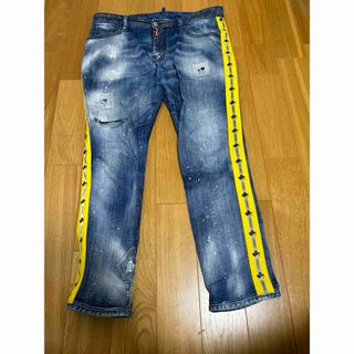 新品　DSQUARED2 Icon Leatherett Skater Jeanデニム/ジーンズ