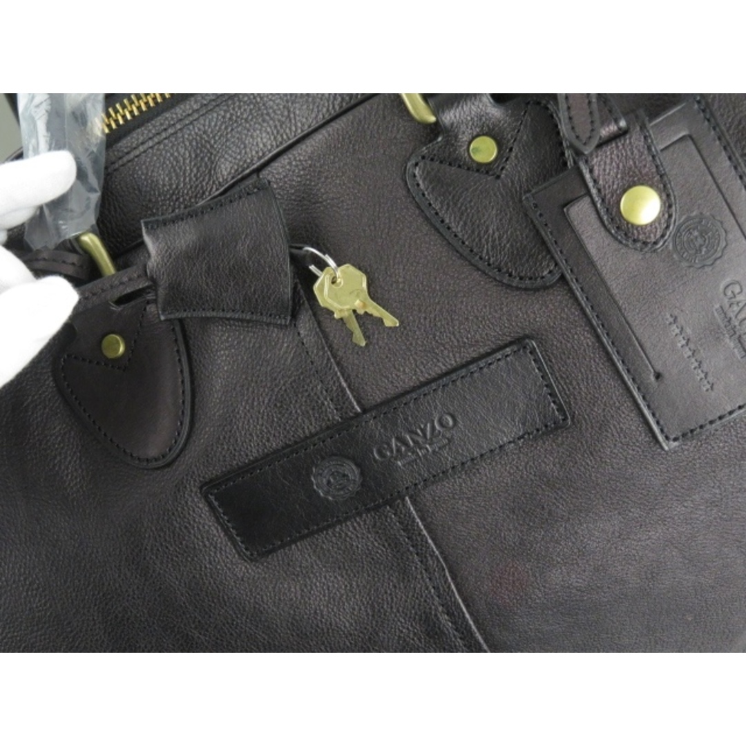 GANZO - □新同□保管品□ ガンゾ ボストン ハンド バッグ GANZO - □新同□保管品□ ガンゾ ボストン ハンド バッグ