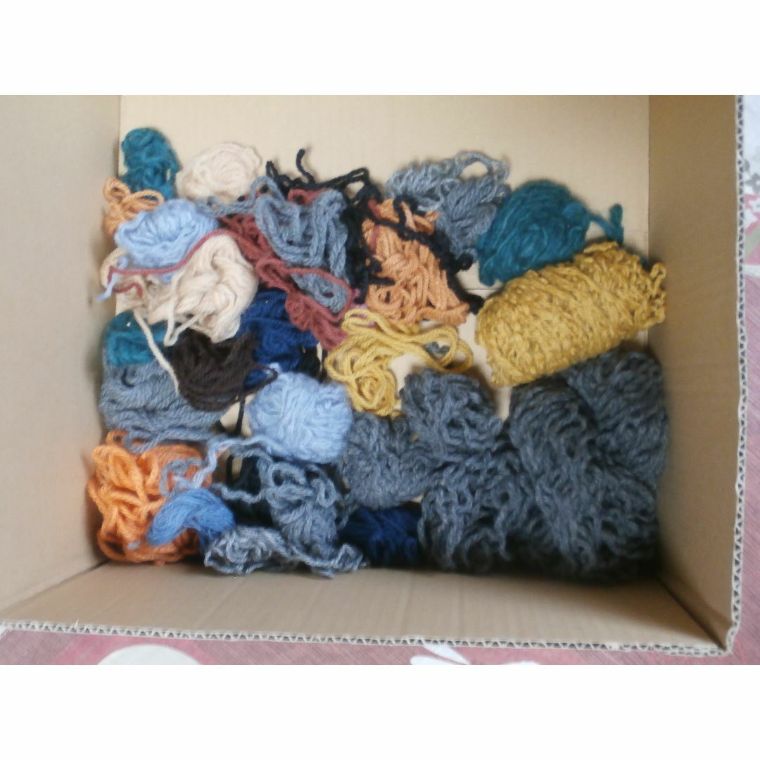 太めの毛糸　中古 ハンドメイドの素材/材料(生地/糸)の商品写真