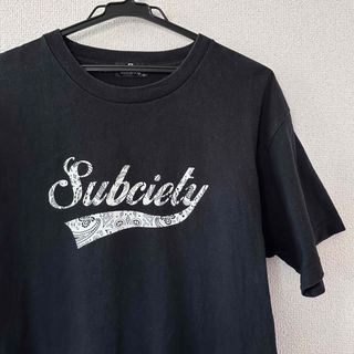 サブサエティ(Subciety)のサブサエティ Subciety クラシックロゴ　ペイズリー Tシャツ　ブラック(Tシャツ/カットソー(半袖/袖なし))