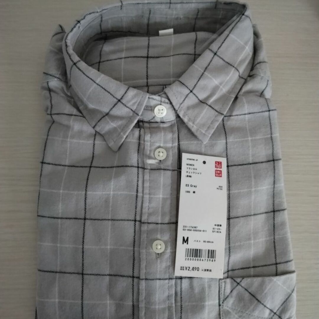 UNIQLO(ユニクロ)の新品☆ユニクロ　フランネル　チェックシャツ（長袖） レディースのトップス(シャツ/ブラウス(長袖/七分))の商品写真