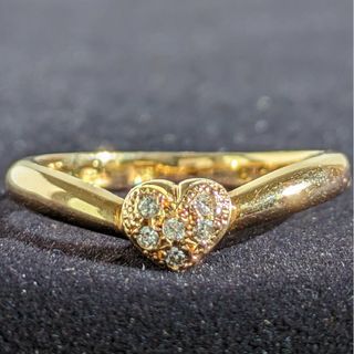 スタージュエリー(STAR JEWELRY)の585 スタージュエリーダイヤリングK18YGイエローゴールド0.04ct8号(リング(指輪))