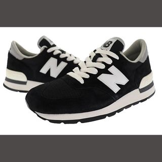 ニューバランス(New Balance)のニューバランス M990 ブラック ホワイト M990BK1 28 黒 ■(スニーカー)