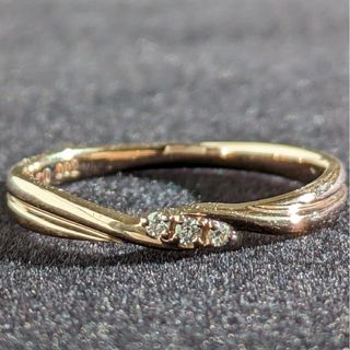 スタージュエリー(STAR JEWELRY)の593 スタージュエリーダイヤリングK10PGピンクゴールド0.02ct7号(リング(指輪))