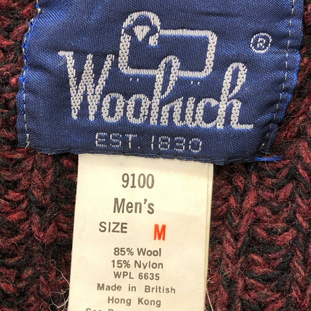 WOOLRICH(ウールリッチ)の80年代 WOOLRICH ウールリッチ ウール ニット ローゲージ コマンドセーター セーター カジュアル ワインレッド (メンズ M) 中古 古着 p5417 メンズのトップス(ニット/セーター)の商品写真