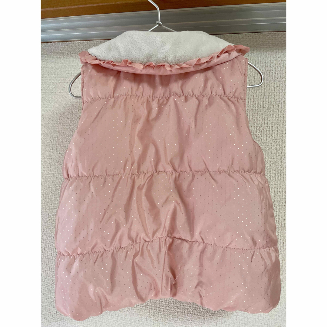 子供ダウンベスト　ピンク100㎝🎀 キッズ/ベビー/マタニティのキッズ服女の子用(90cm~)(ジャケット/上着)の商品写真