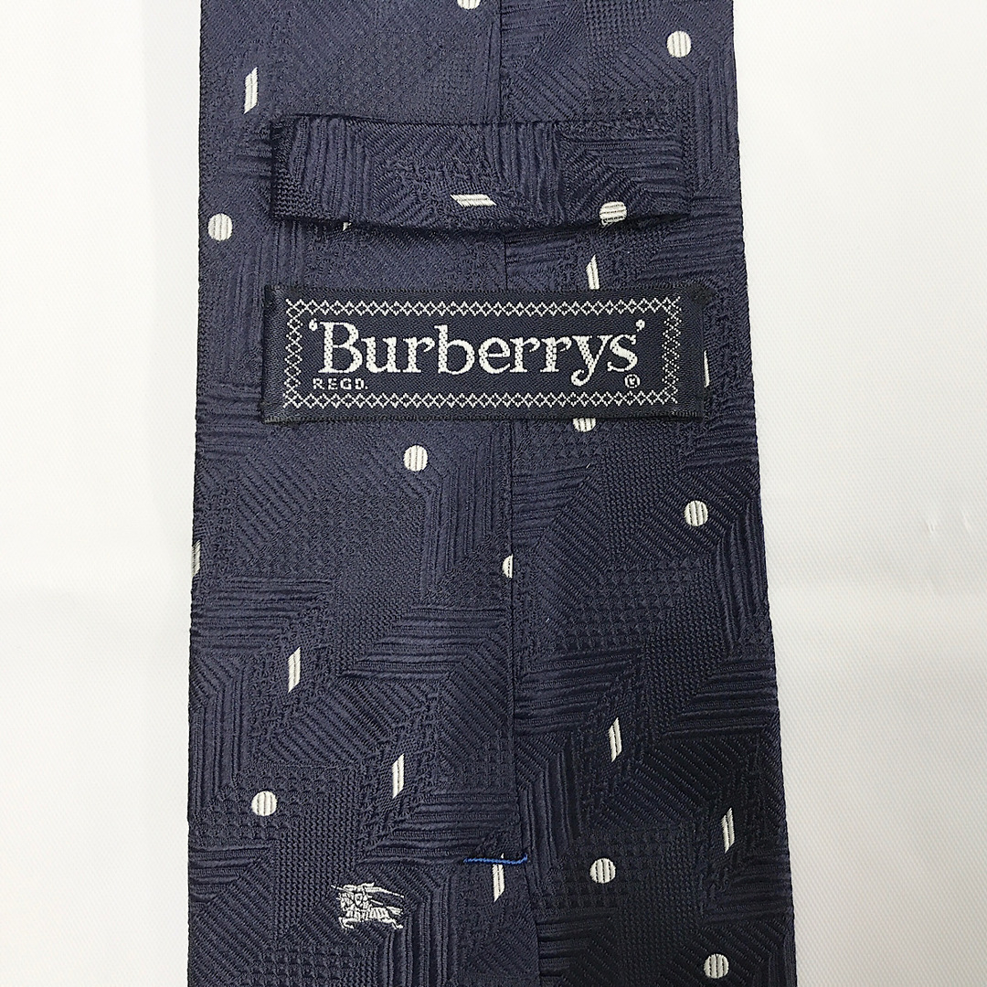BURBERRY(バーバリー)の『USED』 BURBERRY バーバリー ネクタイ 綿100％ ネイビー系【中古】 メンズのファッション小物(ネクタイ)の商品写真