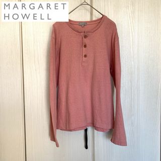 マーガレットハウエル(MARGARET HOWELL)の【美品】MARGARET HOWELL スラブ ヘンリーネック ロングスリーブ(カットソー(長袖/七分))