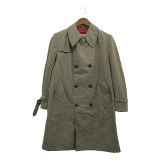 60年代 カナダ製 Aquascutum アクアスキュータム チェック トレンチ コート ヴィンテージ マルチカラー (メンズ 40 Reg) 中古 古着 P5530(トレンチコート)