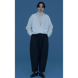 ENFOLD - ENFOLD エンフォルド 23SS WIDE-STRAIGHT COCOON TROUSERS 