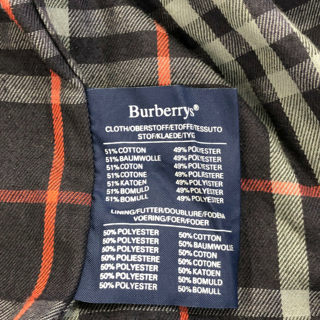 BURBERRY(バーバリー)の90年代 イングランド製 Burberrys バーバリーズ トレンチコート アウター Burberry バーバリー ネイビー (メンズ 54) 中古 古着 P5561 メンズのジャケット/アウター(トレンチコート)の商品写真