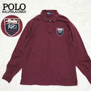 ポロラルフローレン(POLO RALPH LAUREN)のポロラルフローレン　長袖ポロシャツ　刺繍エンブレムロゴ　170　XL(ポロシャツ)